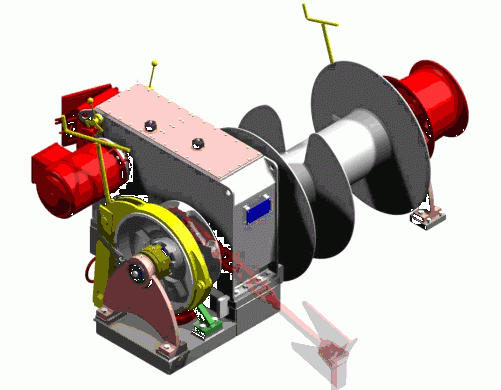 classic mooring winch drum