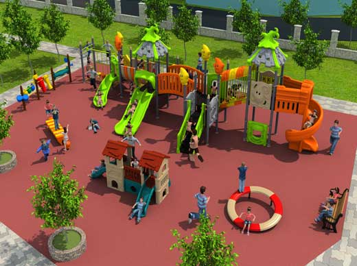 Public playground equipment for fun