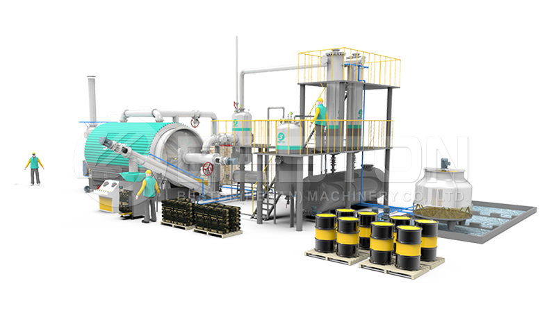 Design of Beston Tyre Pyrolysis Plant