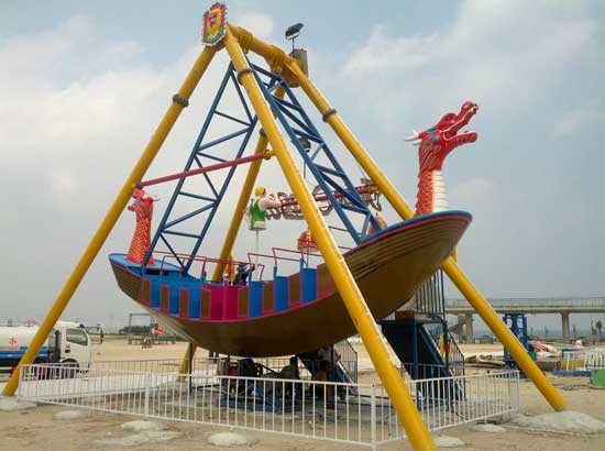 Pirate ship amusement park ride 