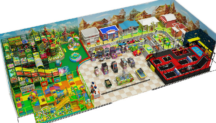 Large indoor soft playground equipment